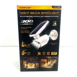 Farpoint Night Beam Spotlight Solar Powered Motion Sensor Light LED 300 Lumens
